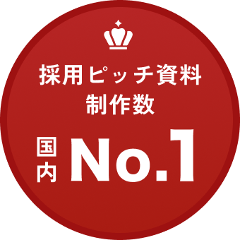 採用ピッチ資料制作数、国内No.1